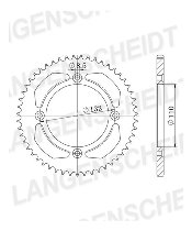 Supersprox acciaio rocchetto per catena 525 - 41Z (nero)