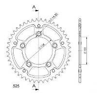 Supersprox Stealth rueda de cadena 525 - 45Z (oro)