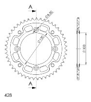 Supersprox Stealth Chain wheel 428 - 47Z (black)