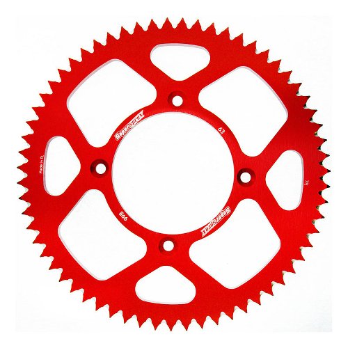 Supersprox aluminio rueda de cadena 428 - 63Z (rojo)