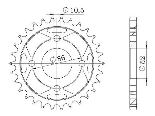 Supersprox Steel Chain wheel 520 - 30Z (black)