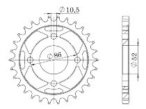 Supersprox acciaio rocchetto per catena 520 - 30Z (nero)