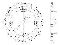 Supersprox acier roue d`entrainement 520 - 36Z (noir)