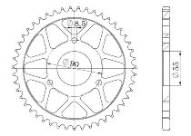 Supersprox Steel Chain wheel 420 - 47Z (black)