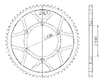 Supersprox Steel Chain wheel 420 - 62Z (black)