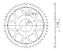 Supersprox acciaio rocchetto per catena 428 - 46Z (nero)