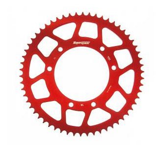 Supersprox aluminio rueda de cadena 420 - 58Z (rojo)