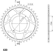 Supersprox Stahl-Kettenrad 520 - 36Z (schwarz)