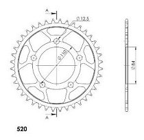 Supersprox acero rueda de cadena 520 - 40Z (negro)