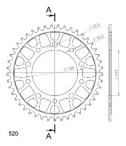 Supersprox Steel Chain wheel 520 - 45Z (black)