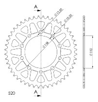 Supersprox Aluminium Chain wheel 520 - 48Z (black)