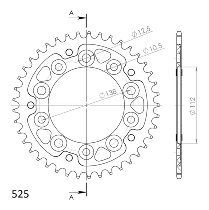 Supersprox Stealth rocchetto per catena 525 - 41Z (nero)