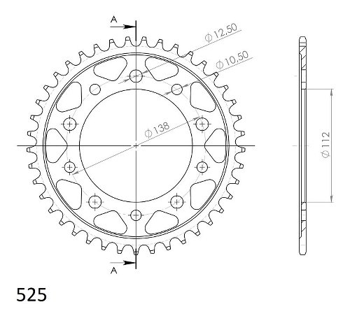 Supersprox Stealth rocchetto per catena 525 - 41Z (azurro)