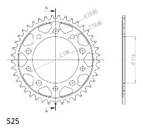 Supersprox Stealth rueda de cadena 525 - 41Z (azul)