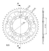 Supersprox Stealth Chain wheel 525 - 41Z (gold)