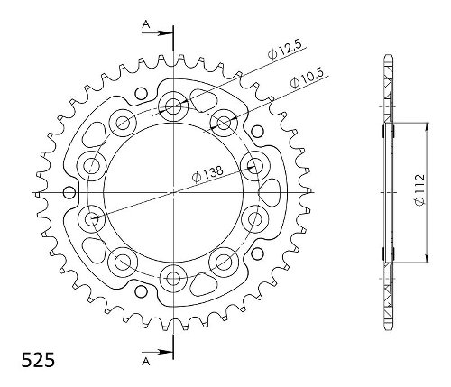 Supersprox Stealth roue d`entrainement 525 - 41Z (argent)