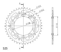 Supersprox Stealth rocchetto per catena 525 - 41Z (argento)