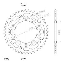 Supersprox Stealth rocchetto per catena 525 - 43Z (nero)