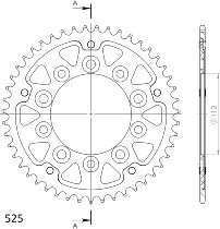 Supersprox Stealth rocchetto per catena 525 - 47Z (azurro)