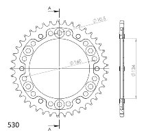 Supersprox Stealth rocchetto per catena 530 - 40Z (azurro)