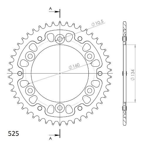 Supersprox Stealth Chain wheel 525 - 41Z (red)