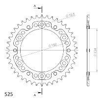 Supersprox Stealth rocchetto per catena 525 - 42Z (nero)