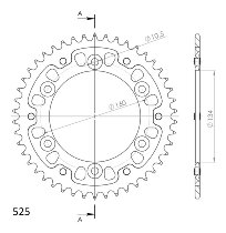 Supersprox Stealth Chain wheel 525 - 46Z (black)