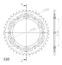 Supersprox Stealth roue d`entrainement 520 - 42Z (bleue)