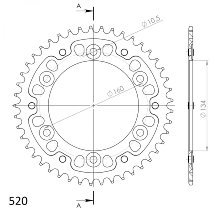 Supersprox Stealth rocchetto per catena 520 - 46Z (nero)