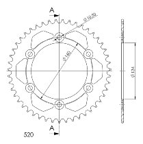 Supersprox Stealth-Kettenrad 520 - 46Z (gold)