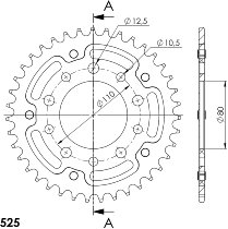 Supersprox Stealth rocchetto per catena 525 - 37Z (oro)