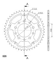 Supersprox Stealth Chain wheel 525 - 45Z (blue)