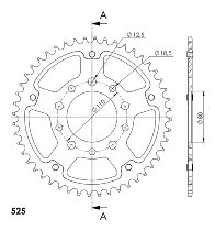 Supersprox Stealth Chain wheel 525 - 47Z (gold)