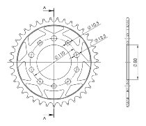 Supersprox acier roue d`entrainement 520 - 39Z (noir)