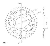 Supersprox Stealth roue d`entrainement 530 - 43Z (noir)