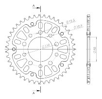 Supersprox Stealth Chain wheel 530 - 44Z (red)