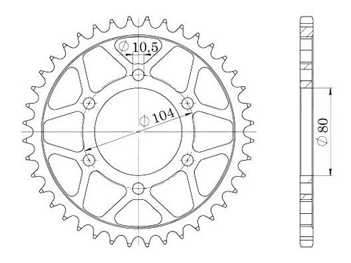 Supersprox acier roue d`entrainement 520 - 30Z (noir)