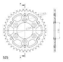 Supersprox Stealth Chain wheel 525 - 39Z (blue)