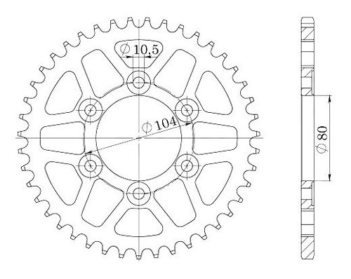 Supersprox Stealth Chain wheel 525 - 40Z (blue)