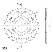 Supersprox Stealth rocchetto per catena 525 - 42Z (azurro)