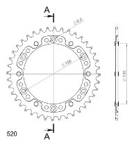 Supersprox Stealth rocchetto per catena 520 - 40Z (azurro)