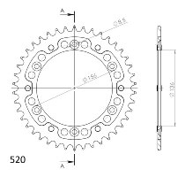 Supersprox Stealth Chain wheel 520 - 42Z (black)