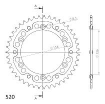 Supersprox Stealth roue d`entrainement 520 - 43Z (rouge)