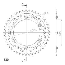 Supersprox Stealth rocchetto per catena 520 - 45Z (nero)