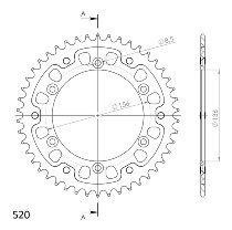 Supersprox Stealth-Kettenrad 520 - 46Z (rot)