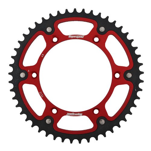 Supersprox Stealth rueda de cadena 520 - 49Z (rojo)