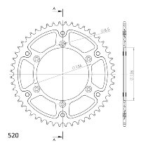 Supersprox Stealth Chain wheel 520 - 50Z (black)