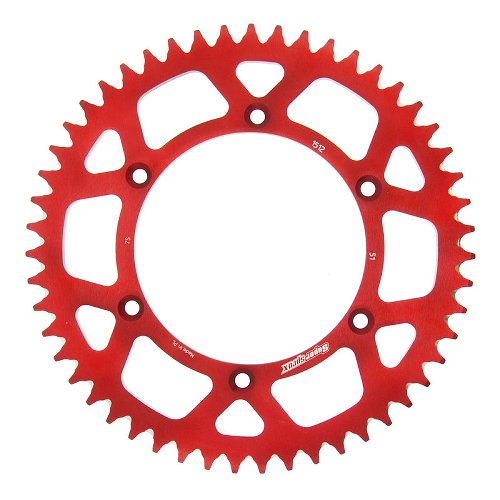 Supersprox alluminio rocchetto per catena 520 - 51Z (rosso)