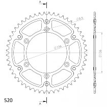 Supersprox Stealth rueda de cadena 520 - 53Z (oro)