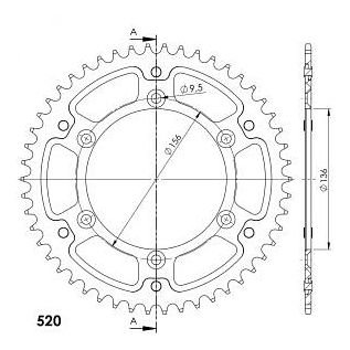 Supersprox Stealth rueda de cadena 520 - 50Z (oro)